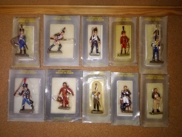 Starlux Lot de 10 Soldat de plomb Napoléon sous blister lot N