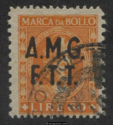 AMG Trieste Fiscal Revenue Stamp, FTT F32 used, F