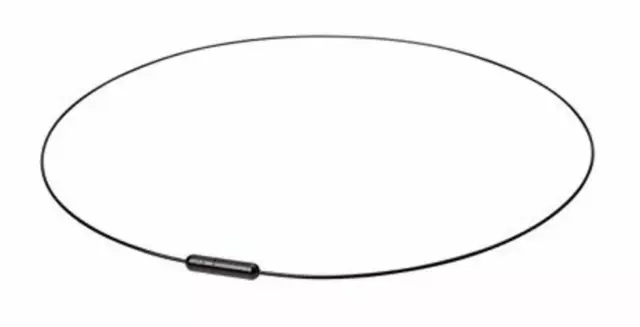 Collar de aire de alambre de titanio Phiten negro 20