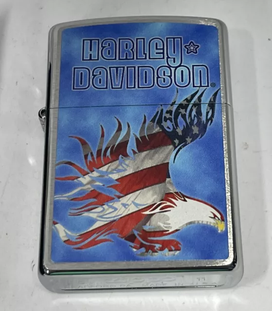 Zippo 2011 Harley Davidson American Eagle Flag Lighter Unfired In Box V944