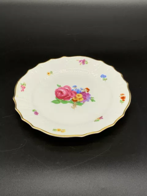 PLATE HUTCHENREUTHER DRESDEN PORCELAIN FLOWERS DECOR DIAMETER 20cm