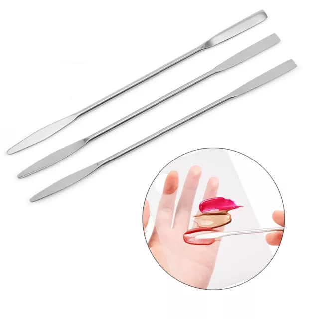 Dual Heads Stainless Steel Cosmetic Make Up Mixing Spatula Tool for PaletEL