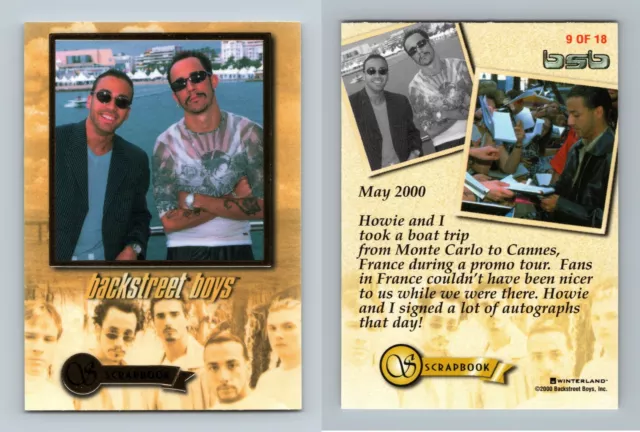 Backstreet Boys Black & Blue #9/18 Scrapbook 2000 Winterland Trading Card