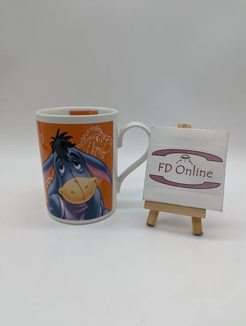 Disney Winnie the Pooh Eeyore Orange Ceramic Mug Cup Coffee Tea Made In England