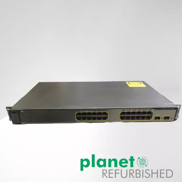 WS-C3750-24TS-S Cisco 24 Ethernet 10/100 ports and two SFP uplinks