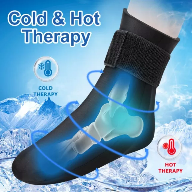 Reusable Hot Cold Compress Socks Ankle Foot Gel Ice Pack Wrap  Running