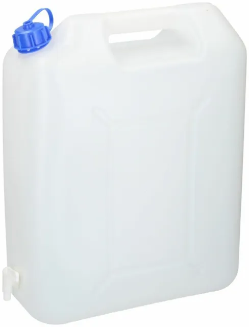 20 Litre Plastic Water Carrier with Tap & Handle Jerry Can Food Grade Container