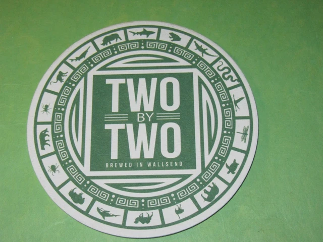 ZWEI VON ZWEI BRAUEREI BRAUEREI BRAUEN echtes Ale Handwerk Biermatte Untersetzer Newcastle Wallsend