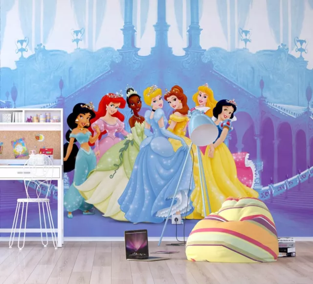 Girls bedroom Wall Mural photo wallpaper 141x100 inch Disney Characters Princess