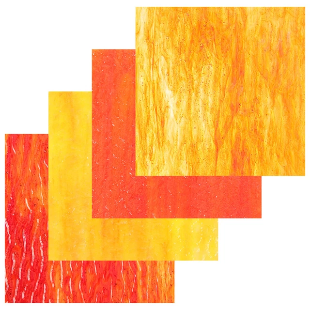 4 Pcs Farbiges Glas Kristallmosaikfliesen Bastelbedarf Für Quadrat