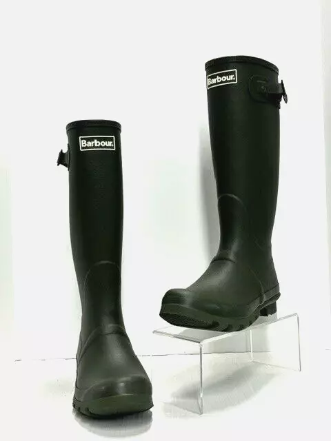 Barbour Bede Wellington Women's Rain Boots Olive Size US 9 EU 40 UK 7