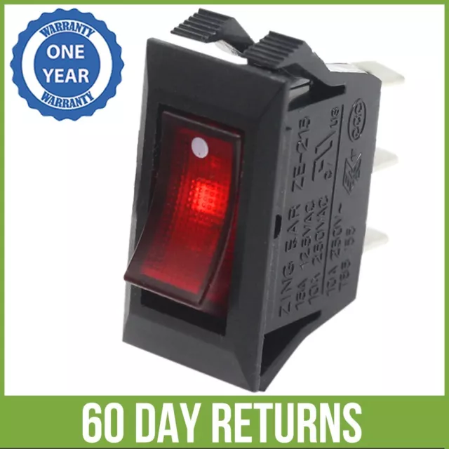 Zing Ear ZE-215 Rocker Switch For Charmglow and Twin Star Fireplace Stove Heater