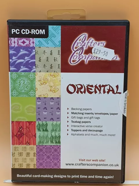 Crafters Companion Oriental Doble - 2X Cd-Rom - Fabricación De Tarjetas De Colección