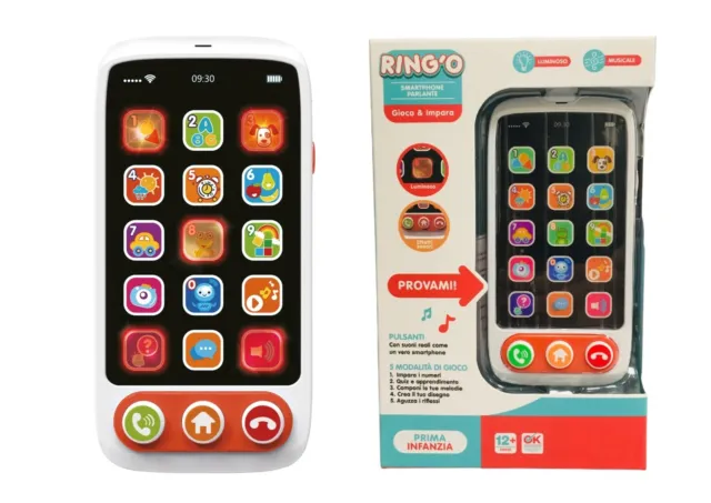 Smartphone Touch & Play Giocattolo Prima Infanzia Baby Smartphone con 5 Modalità
