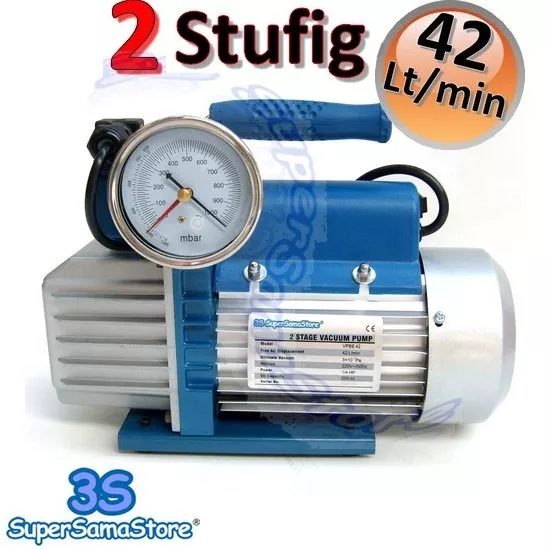 Vakuumpumpe Unterdruckpumpe 42L inkl. Monteurhilfe R410a / R32 + Kuge