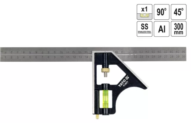 Kombinationswinkel Multifunktionswinkel 300mm Angle Präzisionswinkel