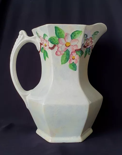 Ringtons Ltd Maling Ware Newcastle Upon Tyne Pottery 8" Lustre Apple Blossom Jug