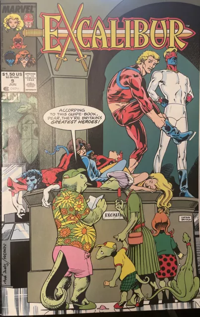 Excalibur #9 Newsstand Marvel Comics 1989 Alan Davis & Chris Claremont (box24)