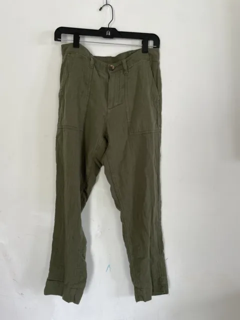 Old Navy Womens Green Cotton Cargo Pants, Size 4