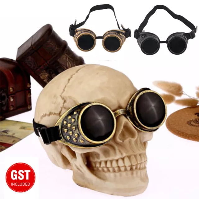 AU Sunglasses Cyber Goggles Steampunk Glasses Vintage Retro Welding Punk Gothic