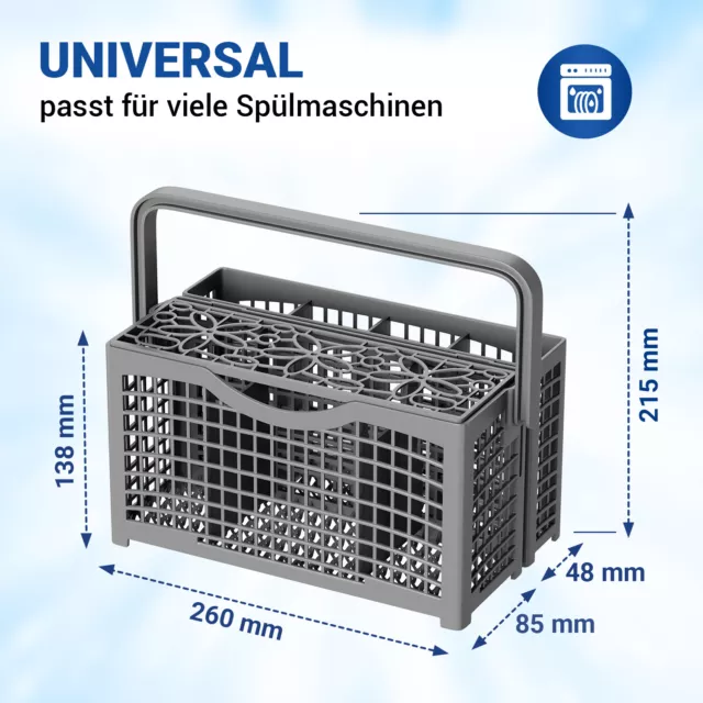 Besteckkorb für Unterkorb universal teilbar für 45cm/60cm Geschirrspüler 3