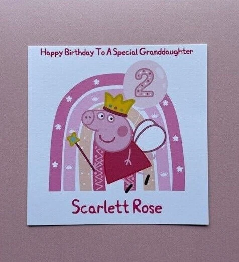 Biglietto di compleanno ufficiale Peppa Pig nipote – biglietto di auguri di compleanno