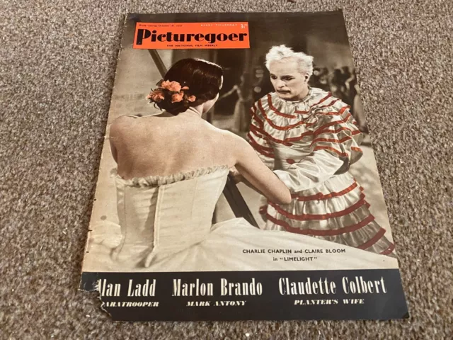 Pctbk6 Picturegoer Magazine Cover Page 11X8 Charlie Chaplin & Claire Bloom