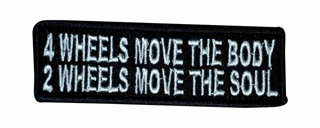 4 Wheel Move the Body Small Decorative Patch for Biker Vest or Jacket