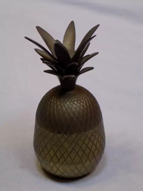 Brass Pineapple Container Candlestick Ice Bucket Trinket Box Vintage Old Holder