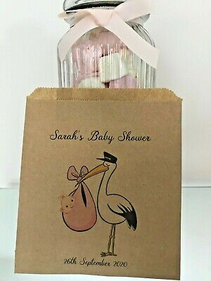 Personalised Baby Shower sweet & Cake Bags.
