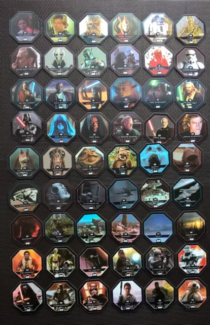 Serie Complete Des 54 Jetons Star Wars Leclerc 2015