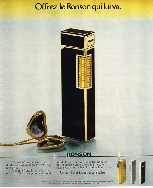 PUBLICITE ADVERTISING 015  1978  RONSON   briquet