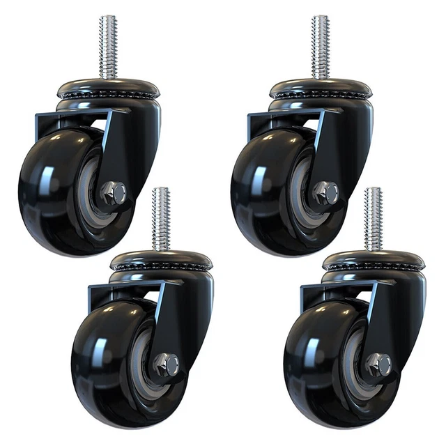 Furniture Home Casters With Brake Swivel Wear Resistance Wheels 4 Pack