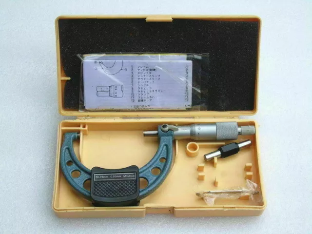 Mitutoyo Micrometer Set 50-75 Mm 0.01 Mm No 103-139