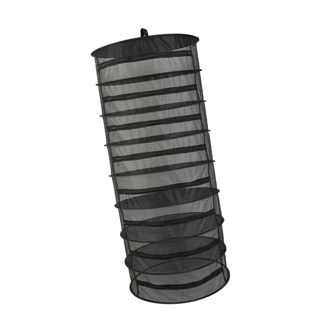 Basket 8 Layers with Zipper Folding Dry Rack Herb Drying Net Dryer Y5J4