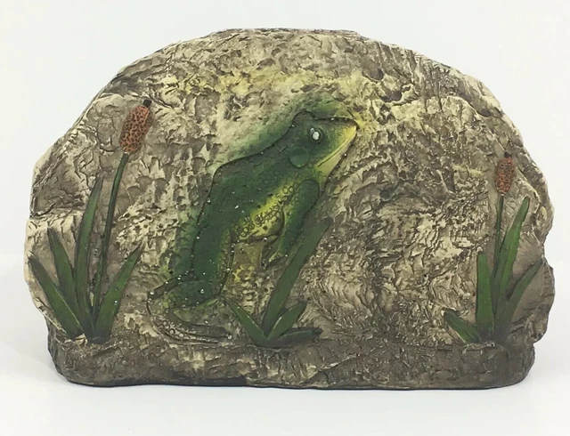 Magical Motion Jumping Frog Garden Stone Light Sensor Garden Decor See it work