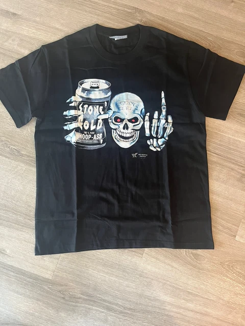 WWF VINTAGE STONE Cold Steve Austin Middle Finger Shirt SIZE Medium WWE