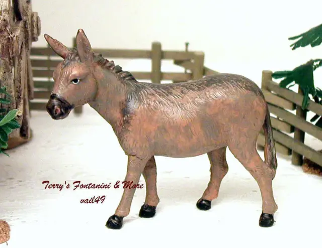 Fontanini Depose Italy 5" Standing Donkey Nativity Village Animal Nib 54140