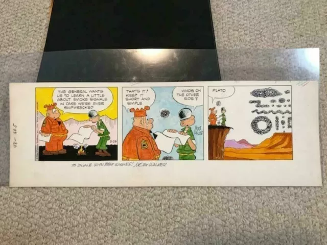 Beetle Bailey Original 1964 Daily Art Mort Walker     Hand Colored    Super Rare