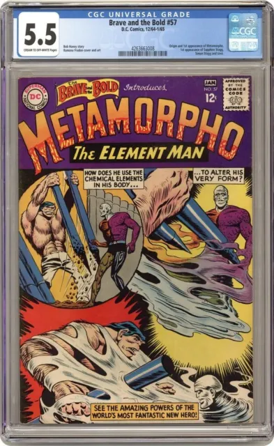 Brave and the Bold #57 - 1965 - CGC 5.5 - Origin & 1st Appearance of Metamorpho