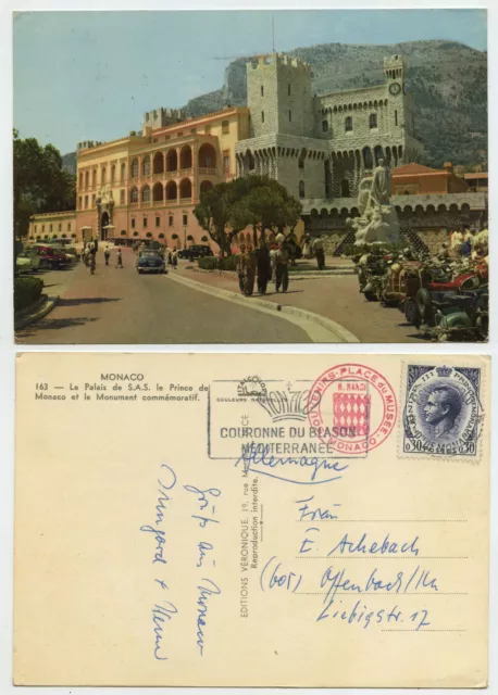 46690 - Palais de S.A.S. le Prince de Monaco - Ansichtskarte, gelaufen 1962
