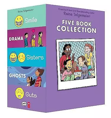Raina Telgemeier Five Book Collection: Smile, Drama, Sisters,... - 9781338725124
