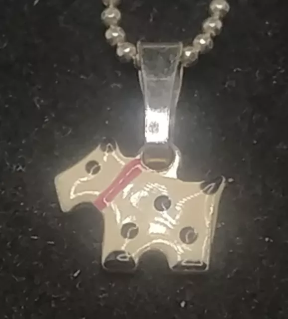 Beautiful Necklace 925 Sterling Silver With Dog Pendant (no scrap)