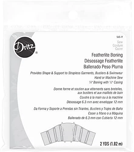 Dritz 565-9 deshuesado, pluma, blanco, 2 yardas