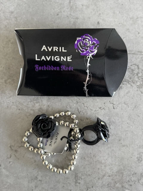 AVRIL LAVIGNE FORBIDDEN Rose Jewlellery Set Bracelet And Ring Xmas