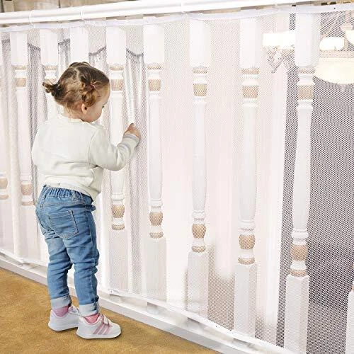 Banister Guard for Baby - 15ft x 3ft, Child Safety Net, Rail Balcony Banister St