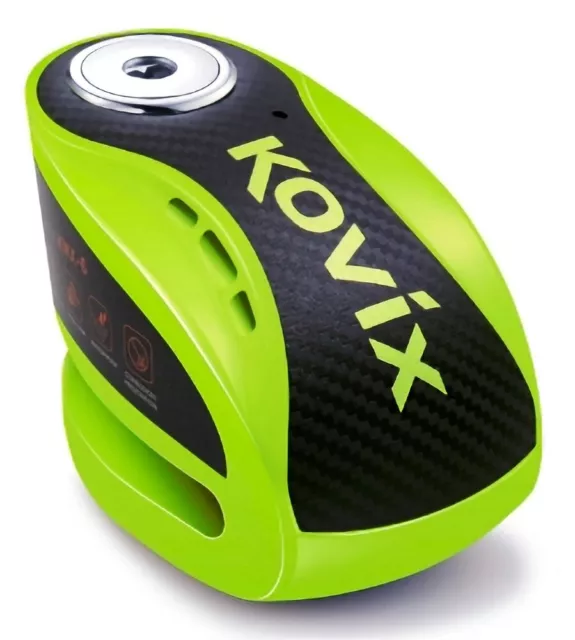 Serratura disco freno allarme Kovix KNX10 10 mm pin verde fluo
