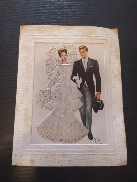 Carte De Vœux Brodée Mariage Mariés