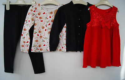 Girls Christmas Top, Jumper, Leggings, Cardigan Outfits Age 2-3 Years Next Etc