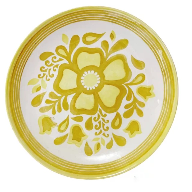 Cavalier Ironstone Dinner Plate By Royal China Company Cheerful Yellow White